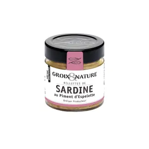 Rillettes de sardines au piment d'Espelette Groix et nature 100 gr Rillettes de sardines au piment d'Espelette Groix et nature 100 gr