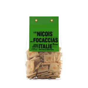 Mini focaccia romarin Les Nicois 200 gr Mini focaccia romarin Les Nicois 200 gr